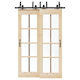 vidaXL Sliding Door Mechanism for Middle Door 152.5cm Black