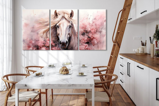Decowalls Τρίπτυχος Πίνακας σε Καμβά 60x120cm