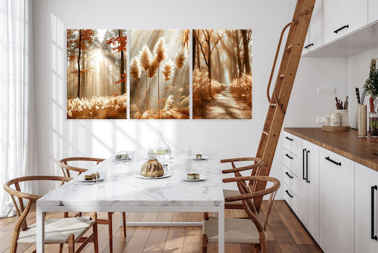 Decowalls Threefold Painting on Canvas 60x120cm