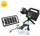 Tragbares Solarbeleuchtungssystem 3 LED-Glühbirnen & Taschenlampen-Powerbank-Batterieladegerät 6000mAh Stativ