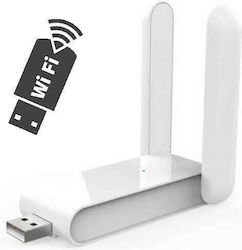 Ασύρματος Usb Αντάπτορας Δικτύου Κεραία Wifi 5ghz Ac1200 Dual Band 866mbps 802.11ac Λευκό