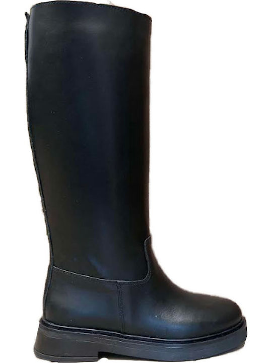 Synthetic Leather Women's Boots Black
