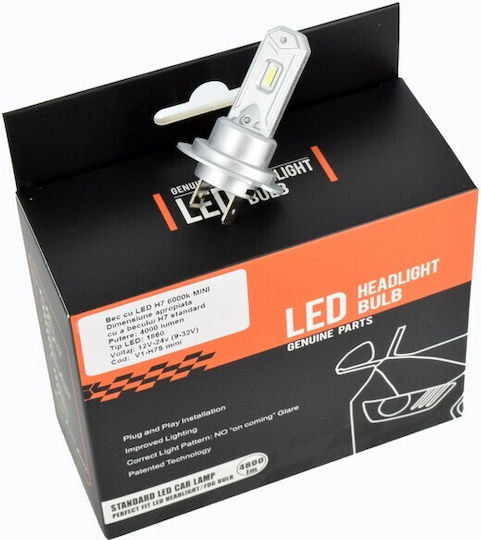 Led H7 Mini Bulb Idealstore 6000k 12v-24v Led Tip 1860 4000 Lumen
