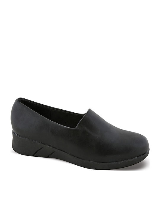 Women's Synthetic Leather Platform Shoes Black