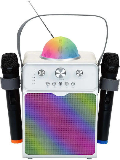 MusicMate Караоке Система с Безжични Микрофони и Светлинни Ефекти MM-SK200 Apex Smart Бяла