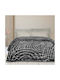 Amelie Line Κουβέρτα Βελουτέ Υπέρδιπλη 220x220εκ. Grey
