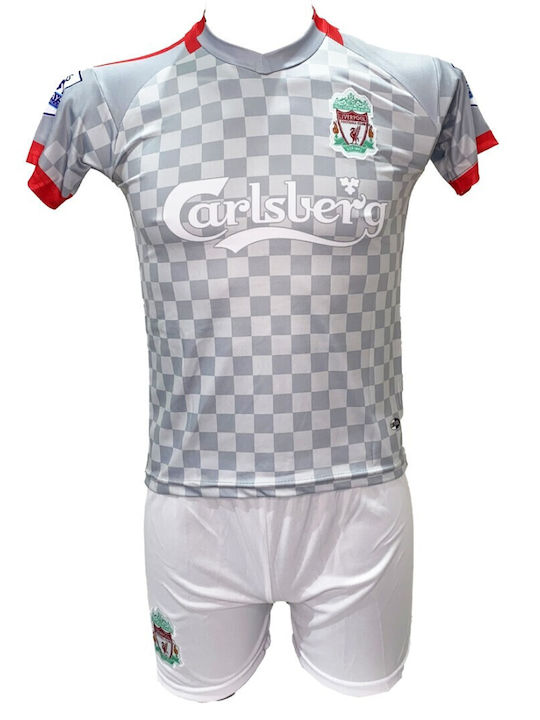 Παιδικό Σετ Ποδοσφαίρου Liverpool Gerrard Retro Ασπρο Γκρι 1818-06