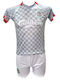 Παιδικό Σετ Ποδοσφαίρου Liverpool Gerrard Retro Ασπρο Γκρι 1818-06