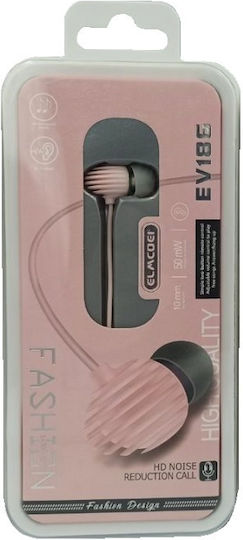 Ev-186 În ureche Handsfree cu două căști cu mufă 3.5mm Roz