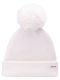 Pom Pom Beanie Unisex Beanie Gestrickt in Weiß Farbe