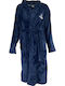 Sweet Secret Men's Winter Pajama Robe Navy Blue