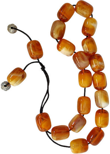 Resin Worry Beads with 20 Beads Brown 1.6cm