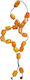 Resin Worry Beads with 20 Beads Orange