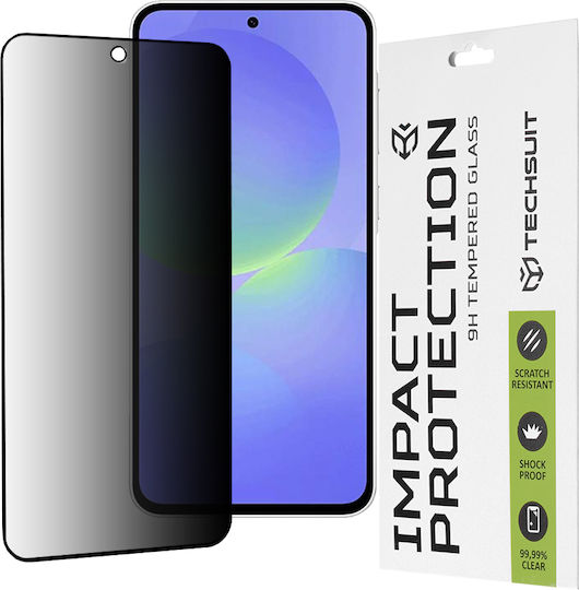 Techsuit Пълно лепило Поверителност Закалено стъкло за цялото лице Черен (Samsung Galaxy A36 5G, Techsuit)