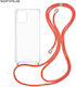 Sonique Armor Clear Silicone Case with Cord for...