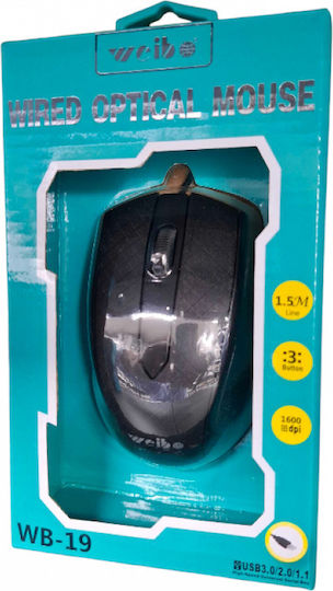 Weibo Weibo WB-19 Wired Mouse Black