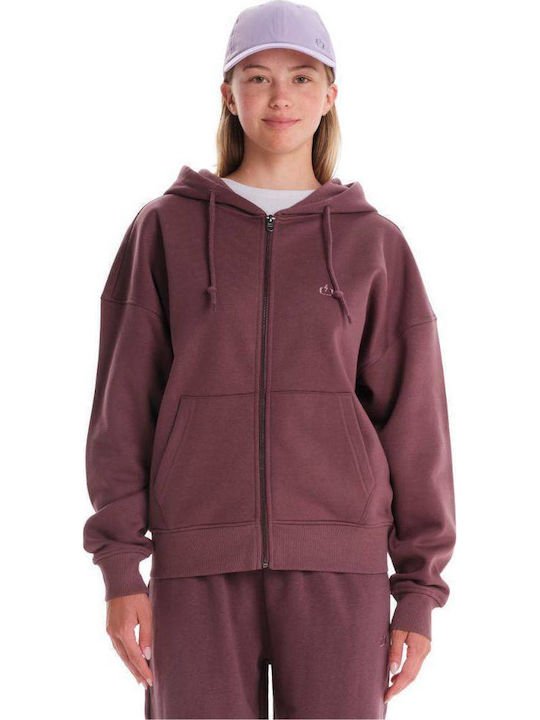 Emerson Women's Sweatshirt Jacket Hooded Mauve
