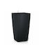 Lechuza Flower Pot 40x75cm Black Velvet-Black Metal