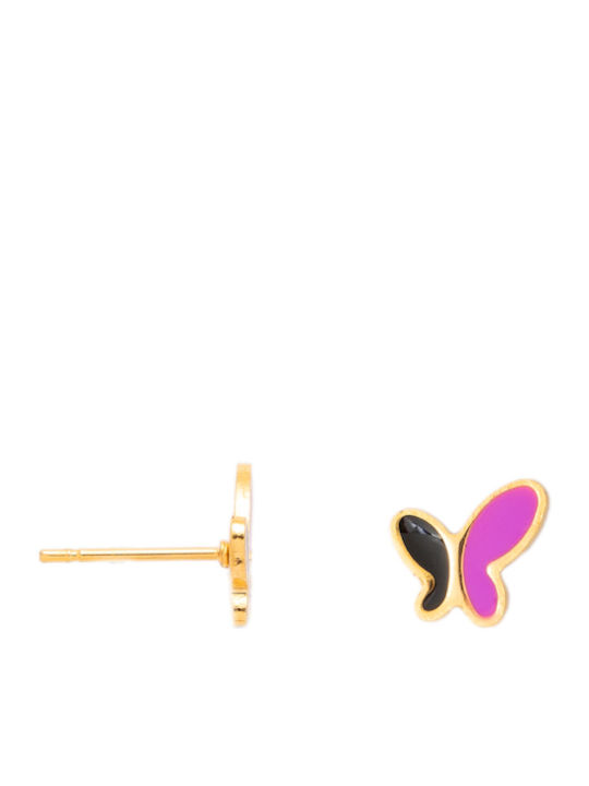 Butterfly Earrings Gold Gold One Size 16478
