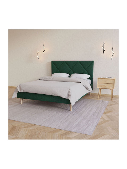 Fortuna Double Bed Upholstered with Cypress Fab...