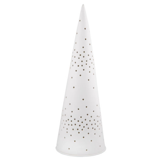 cu lumină LED Decorațiune de Crăciun Ceramic Braduleț 11cm. Electrică Alb