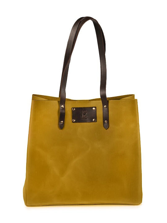 Boxer Leder Damen Shopper Tasche Braun