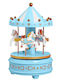 Crăciunesc Decorativ Carusel Albastru deschis 16x11cm. Cu cheie