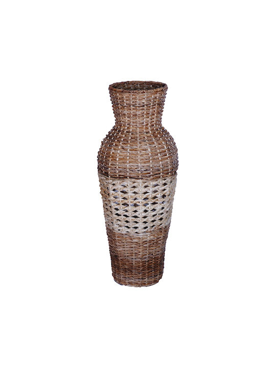 Inart Διακοσμητικό Βάζο Rattan Valeni Braun 40x40x100cm 1Stück