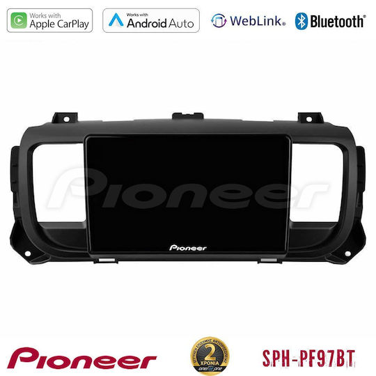 Pioneer Car Audio System for Peugeot Expert / Traveller Opel Vivaro Toyota Proace Citroen Jumpy 2016–2022 (Bluetooth/USB/WiFi/GPS/Apple-Carplay/Android-Auto) with Touch Screen 9"