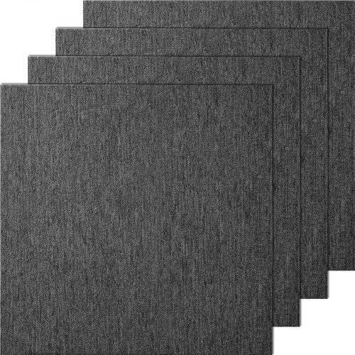 Vevor Set Plastic Floor with 20 Tiles 5mm L50.8pcsxW50.8pcs Gray