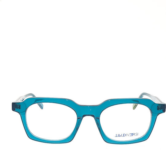 Tipi Diversi Damen Acetat Brillengestell Blau TIPIDIVERSI TD660703