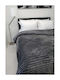 Le Blanc Husă de pătură Super Dublu 220x240cm Comfort Gri închis 700 g/mp²Gsm