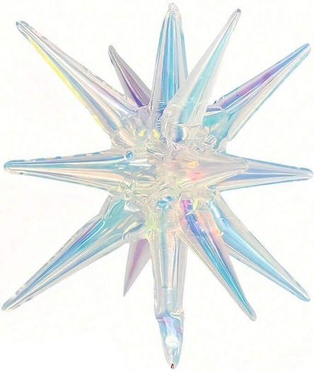 Balloon 26'' Iridescent Star 3D Air-Filled Packaged