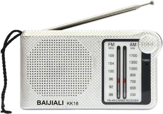 KK18 Mini Radio Battery Silver