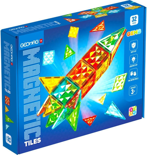 Geomag Μαγνητικό Παιχνίδι Κατασκευών Magnetic Tiles Rocket για Παιδιά 3+ Ετών