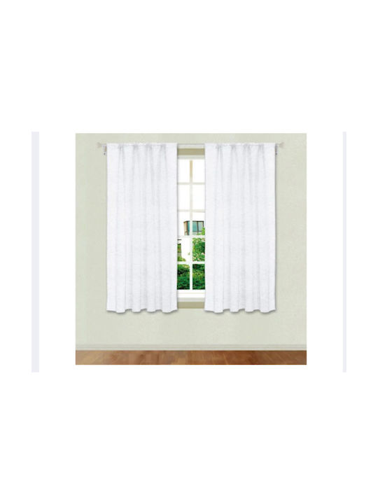 Curtain Window with Pencil Pleat White 1 140x140cm