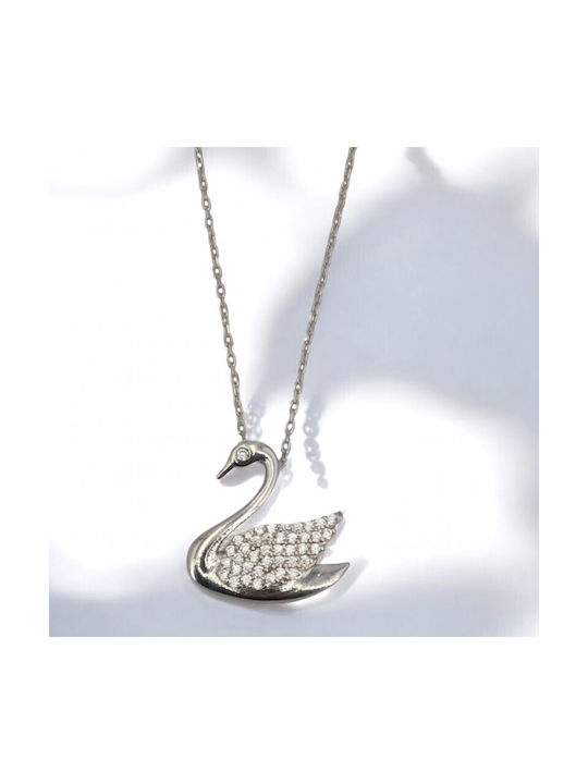 Necklace from Silver with Zircon