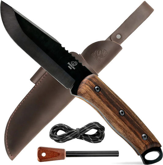 BeaverCraft Μαχαίρι Μαύρο σε Δερμάτινη Θήκη