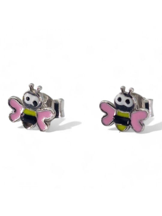 Kids' Earrings Bee Silver 925 Enamel