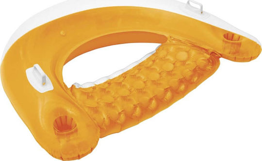 Intex Sit n Float Aufblasbare Schwimmer für den Strand mit Griffen Orange 152x99cm