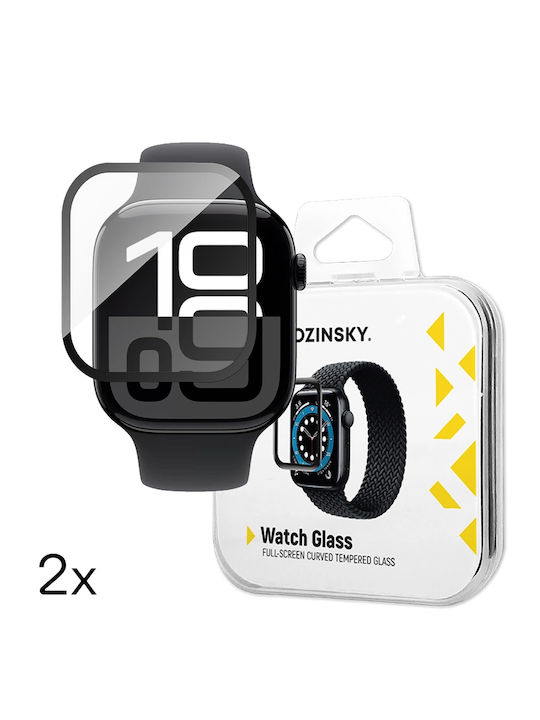 Wozinsky Full Glue Tempered Glass for the Apple Watch Series 10 2pcs