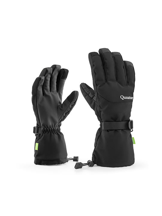 Qunature Pentru bărbați Mănuși de schi și snowboard Negre