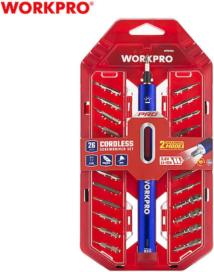 WorkPro WP460004 Battery Screwdriver 3.7V 1x0.700Ah