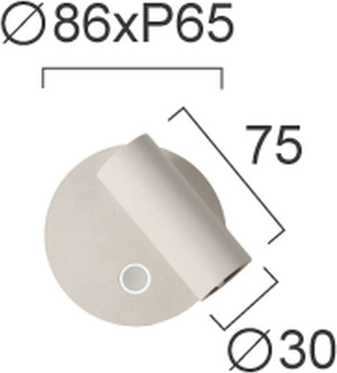 Viokef Single Spot in White Color