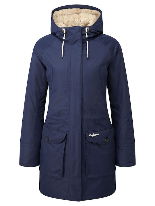 Women's Long Lifestyle Jacket for Winter Blue