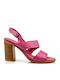 Leather Sandals Fuchsia