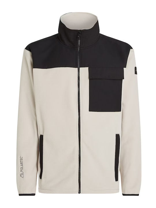 Herren Fleecejacke Beige