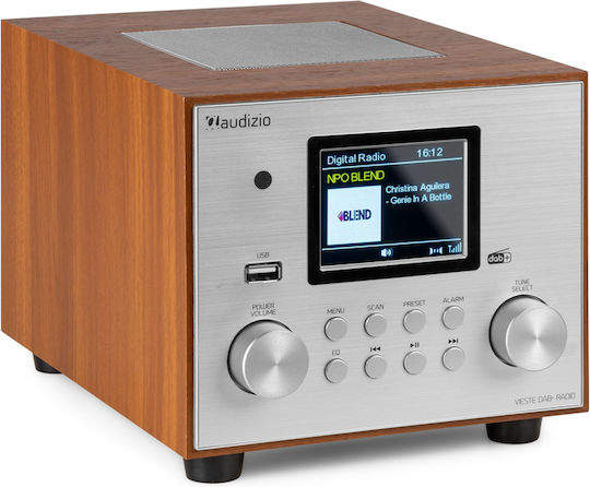 Audizio Vieste Επιτραπέζιο Ραδιόφωνο Ρεύματος DAB+ με Bluetooth και USB Silver