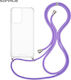 Sonique Armor Clear Silicone Case with Cord for...