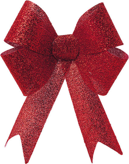 Decorative Christmas Glitter Bow Red 50x38x9cm